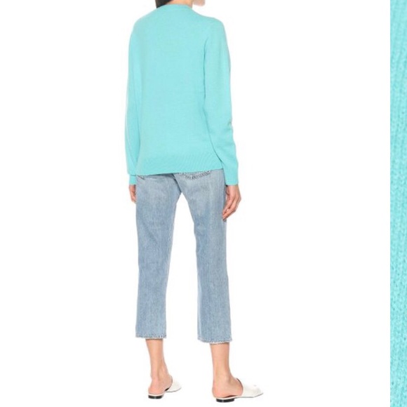 Mini face patch sweater light blue sweater - Picture 2 of 9